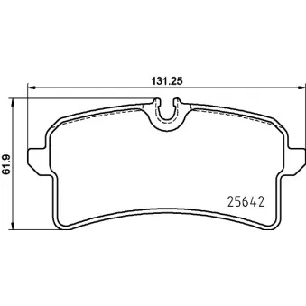 Jeu de 4 plaquettes de frein arrière HELLA OEM 95B698451F
