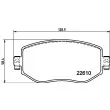 HELLA 8DB 355 025-851 - Jeu de 4 plaquettes de frein avant