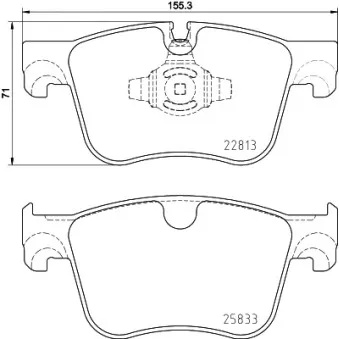 Jeu de 4 plaquettes de frein avant HELLA OEM 1667817080