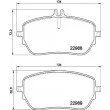 HELLA 8DB 355 037-961 - Jeu de 4 plaquettes de frein avant