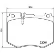 HELLA 8DB 355 037-971 - Jeu de 4 plaquettes de frein avant