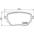 HELLA 8DB 355 039-021 - Jeu de 4 plaquettes de frein arrière