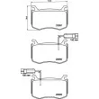 HELLA 8DB 355 039-051 - Jeu de 4 plaquettes de frein avant