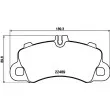 HELLA 8DB 355 039-101 - Jeu de 4 plaquettes de frein avant