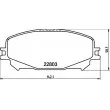 HELLA 8DB 355 039-201 - Jeu de 4 plaquettes de frein avant