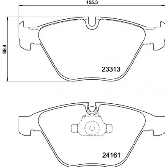 Jeu de 4 plaquettes de frein avant HELLA OEM 2288874