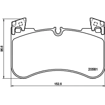 Jeu de 4 plaquettes de frein avant HELLA OEM LR157174