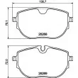 HELLA 8DB 355 040-921 - Jeu de 4 plaquettes de frein avant