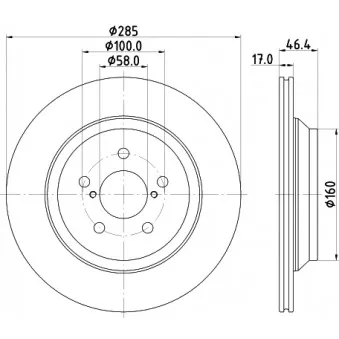 Jeu de 2 disques de frein arrière HELLA OEM 26700FL000