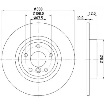 HELLA 8DD 355 132-391 - Jeu de 2 disques de frein arrière