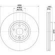 Jeu de 2 disques de frein avant HELLA [8DD 355 132-471]