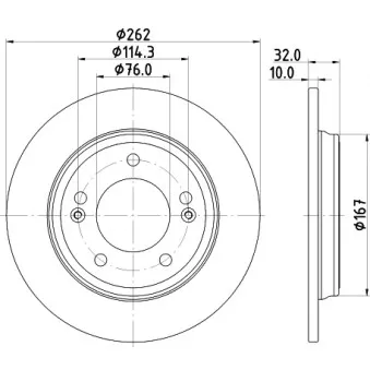HELLA 8DD 355 132-611 - Jeu de 2 disques de frein arrière