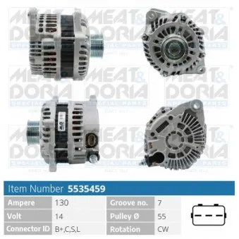 Alternateur MEAT & DORIA OEM A3TJ1791