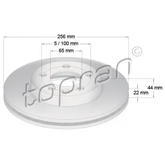 TOPRAN 631 175 - Jeu de 2 disques de frein avant