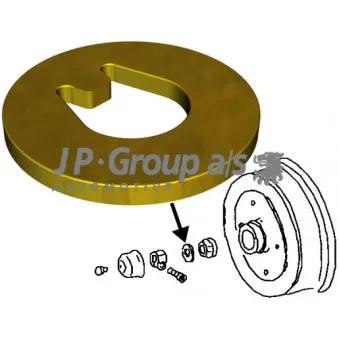 Roulement, boîtier du roulement des roues JP GROUP 8141200900 pour MAN F90 1.9 SDI - 64cv