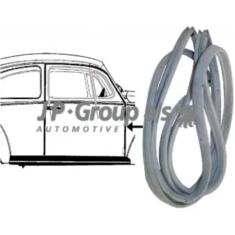 Joint d'étanchéité de porte avant droit JP GROUP OEM 111831722A Joint d'étanchéité de porte avant droit JP GROUP OEM 111831722A