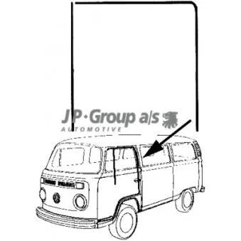 Joint d'étanchéité, vitre latérale avant JP GROUP OEM 111837439D