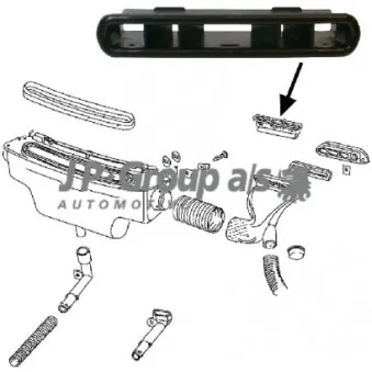 Buses d'air, tableau de bord JP GROUP [8189800600]