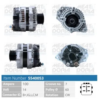 Alternateur MEAT & DORIA OEM 1157326
