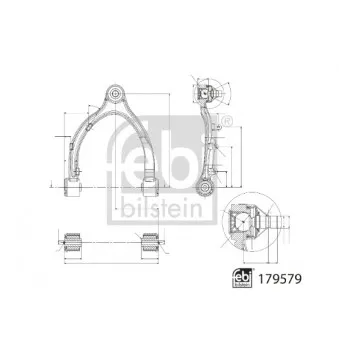 Bras de liaison, suspension de roue avant gauche FEBI BILSTEIN 179579