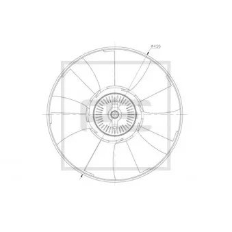 Roue du souffleur, refroidissementdu moteur PE Automotive OEM 0002009623