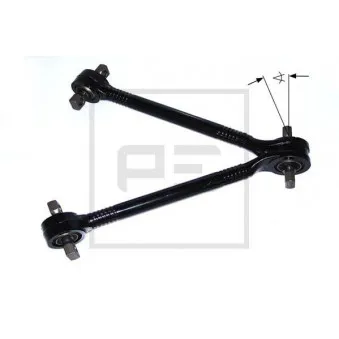 Triangle ou bras de suspension (train arrière) PE Automotive 013.371-00A pour MERCEDES-BENZ ACTROS MP2 / MP3 2555, L, LL - 551cv