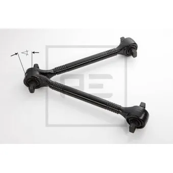 Triangle ou bras de suspension (train avant) PE Automotive 013.379-00A pour MERCEDES-BENZ ACTROS MP2 / MP3 2741 AKE - 408cv