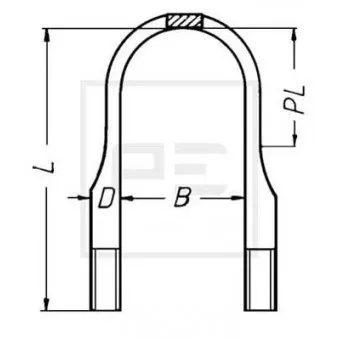 Bride de ressort PE Automotive 015.191-10A pour MERCEDES-BENZ ATEGO 3 2638 AK - 381cv