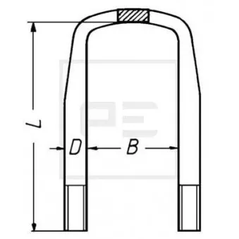 Bride de ressort PE Automotive 035.153-00A pour MAN F90 19,372 FK - 339cv