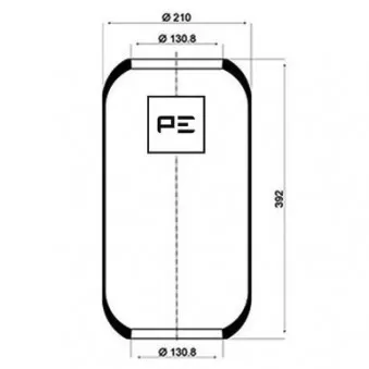 PE Automotive 084.007-70A - Ressort pneumatique, suspension pneumatique
