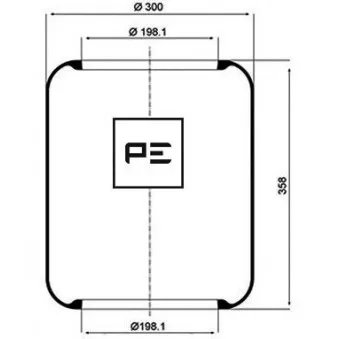 Ressort pneumatique, suspension pneumatique PE Automotive 084.009-70A pour IVECO TRAKKER AT260T41W - 411cv