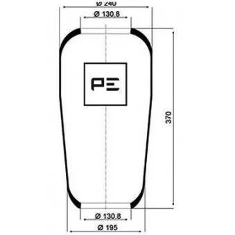 Ressort pneumatique, suspension pneumatique PE Automotive 084.010-70A