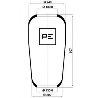 Ressort pneumatique, suspension pneumatique PE Automotive OEM 81436010139