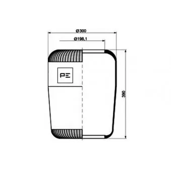 Ressort pneumatique, suspension pneumatique PE Automotive 084.029-70A