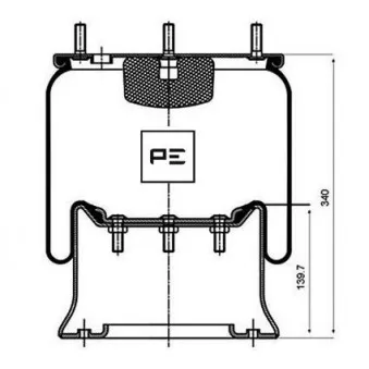 Ressort pneumatique, suspension pneumatique PE Automotive OEM 21208082