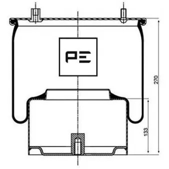 PE Automotive 084.052-73A - Ressort pneumatique, suspension pneumatique