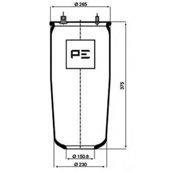 Ressort pneumatique, suspension pneumatique PE Automotive 084.053-71A pour DAF LF 55 FA 55,220 - 220cv