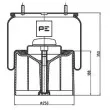 Ressort pneumatique, suspension pneumatique PE Automotive [084.059-74A]