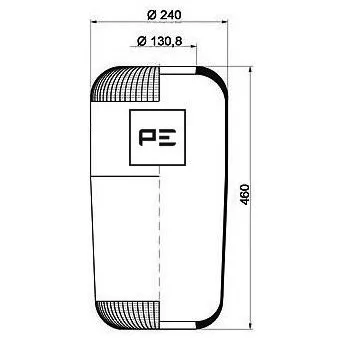 Ressort pneumatique, suspension pneumatique PE Automotive 084.076-70A pour MAN LION´S REGIO 360, C 360 - 360cv
