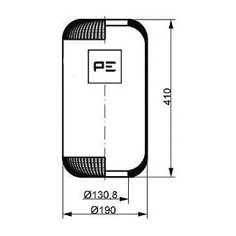 Ressort pneumatique, suspension pneumatique PE Automotive 084.077-70A pour IVECO TRAKKER AT260T41W - 411cv