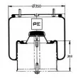 Ressort pneumatique, suspension pneumatique PE Automotive [084.084-72A]