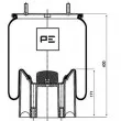 Ressort pneumatique, suspension pneumatique PE Automotive [084.105-72A]