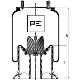 Ressort pneumatique, suspension pneumatique PE Automotive 084.106-73A