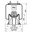 PE Automotive 084.106-75A - Ressort pneumatique, suspension pneumatique