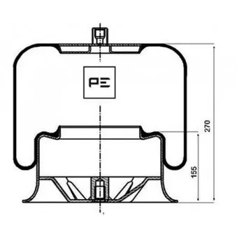 PE Automotive 084.111-71A - Ressort pneumatique, suspension pneumatique