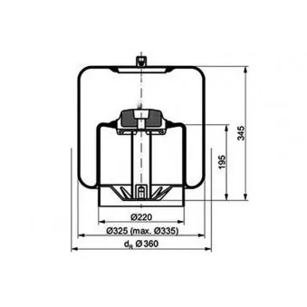 PE Automotive 084.115-12A - Ressort pneumatique, suspension pneumatique