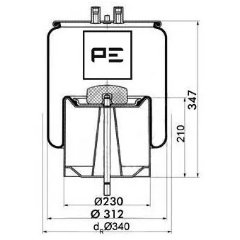 Ressort pneumatique, suspension pneumatique PE Automotive OEM 5010294308C