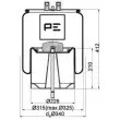 Ressort pneumatique, suspension pneumatique PE Automotive [084.118-72A]