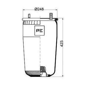 Ressort pneumatique, suspension pneumatique PE Automotive 084.125-71A