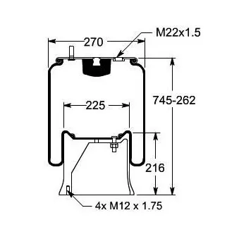 PE Automotive 084.217-71A - Ressort pneumatique, suspension pneumatique